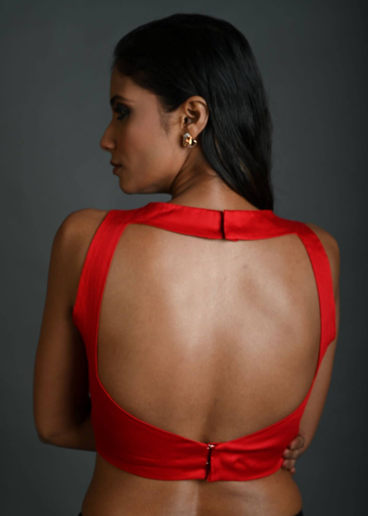 Red Sleeveless Halter Top - Cotton - Women's Summer Clothing