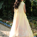 Rose Bloom Ivory Floral Lehenga Jacket Set - Anvi Couture