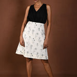 Floral Knee - length Cotton Dress - Anvi Couture