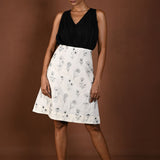 Floral Knee - length Cotton Dress - Anvi Couture