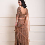 Mocha Brown Cutdana Embroidered Lehenga-Exquisite Indian Attire