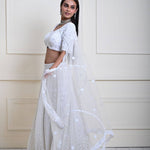 Elegant Ivory White Lehenga Set | Wedding Attire