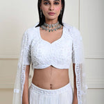 Dreamy Ivory White Lehenga | Pearl Embroidered