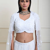 Dreamy Ivory White Lehenga | Pearl Embroidered