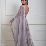 Mauve Floral Embroidered Bridesmaid Lehenga Set, Indian Wedding Wear, Bridal Lehenga