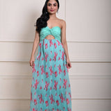 Bohemian Sea Green Maxi Dress