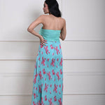 Elegant and Flowy Sea Green Maxi Dress in Comfortable Chiffon| Perfect Summer and Any Occasion