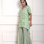 Sage Green Cape Top with Sharara Pant