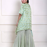 Sage Green Cape Top with Sharara Pant