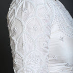 White Bridal Blouse in Hand Embroidered Work - Anvi Couture