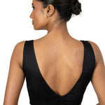Black Sleeveless blouse with Front and Back V Neckline - image 4