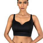 Black Sweetheart necline Blouse With U Back Clouser - image 1