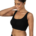 Black Broad U Neckline Sleeveless Blouse - image 3