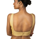 Golden Sleeveless Blouse with Sweet Heart Neck Line - image 4
