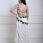 Timeless Ivory Cape Lehenga | Indian Wedding Attire | Back Side