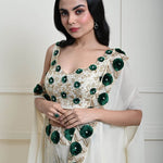Timeless Ivory Cape Lehenga | Indian Wedding Attire | Closure Look