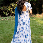 Pure White Blossom Hand - Embroidered Lehenga - Anvi Couture