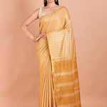 Yellow Chanderi Silk Saree - Anvi Couture