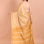 Yellow Chanderi Silk Saree - Anvi Couture
