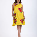 Yellow Short Dress With Embroidered Work Full
