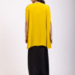 Yellow and Black Kaftan Dress With Embroidery Work Back