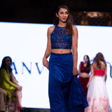 Blue Designer Gown with Stonework