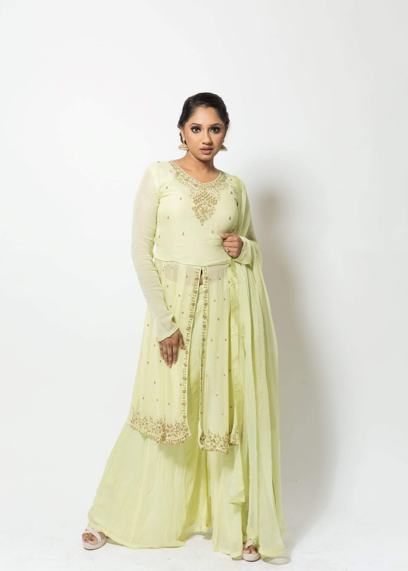 Light Green Georgette Kurti