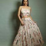 White Georgette Sequin Embroidered Lehenga