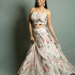 White Georgette Sequin Embroidered Lehenga