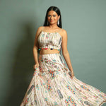 White Georgette Sequin Embroidered Lehenga